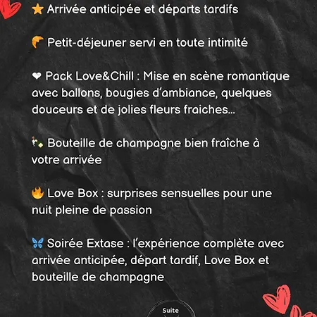Appartement Suite Passion - Jacuzzi Prive - Table Massage