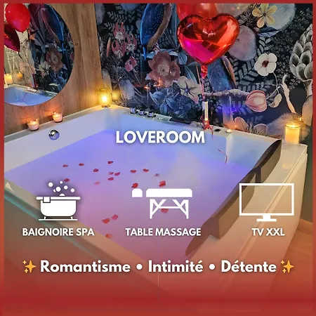 Appartement Suite Passion - Jacuzzi Prive - Table Massage